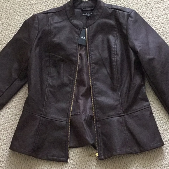 Baccini Jackets & Blazers - Baccini brown leather jacket